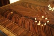 natural finished mahogany dining table