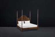 Walnut four poster bed