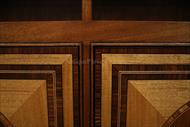Traditional inlaid mahogany bookcase