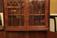 Mahogany corner cabinet curio or hutch