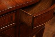 Desk with oak drawers