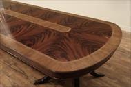 satinwood inlaid mahogany dining table