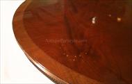 traditional banded mahogany dining table