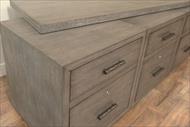 Grey file and credenza