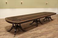 15 foot walnut and mahogany dining room table