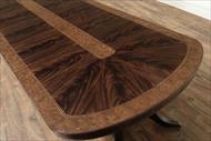 Wide walnut dining table sets 2 on end