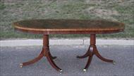 traditional double pedestal table