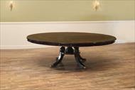 90-inch round mahogany dining table