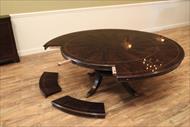 Round mahogany dining table