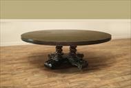 Solid oak table with heavy base