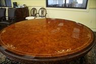 antique reproduction round dining table