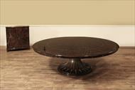 Transitional round dining table
