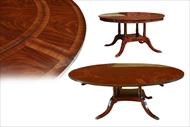 Formal round mahogany dining table