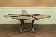 Jupe table with grey oak finish