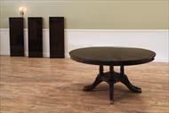 Round expandable dining room table