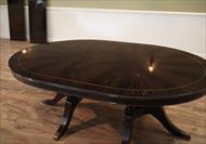 Round to oval dining table