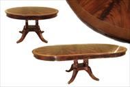 54 inch round mahogany dining table with leaves