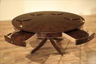 Round pedestal table for setting 6