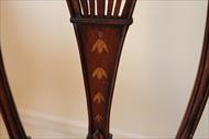 Sheraton style inlays on a Sweetheart shield back dining chair
