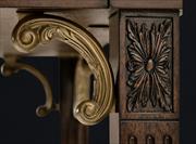 dark mahogany silver chest, brass details