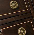 dark mahogany silverware chest, dark walnut finish