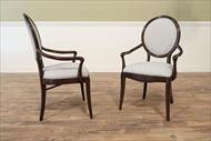Round back mahogany dining room arm chairs