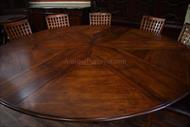 solid walnut round dining table 