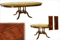 round to oval mahogany pedestal table
