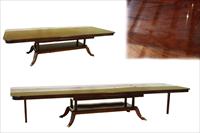 American made banquet table opens from 8 to 14 feet and seats 16 people