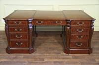 leather top partners desk for sale