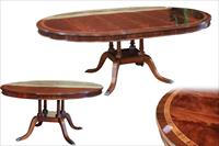 60 round mahogany dining table with leaf
