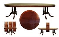 Round to oval mahogany table