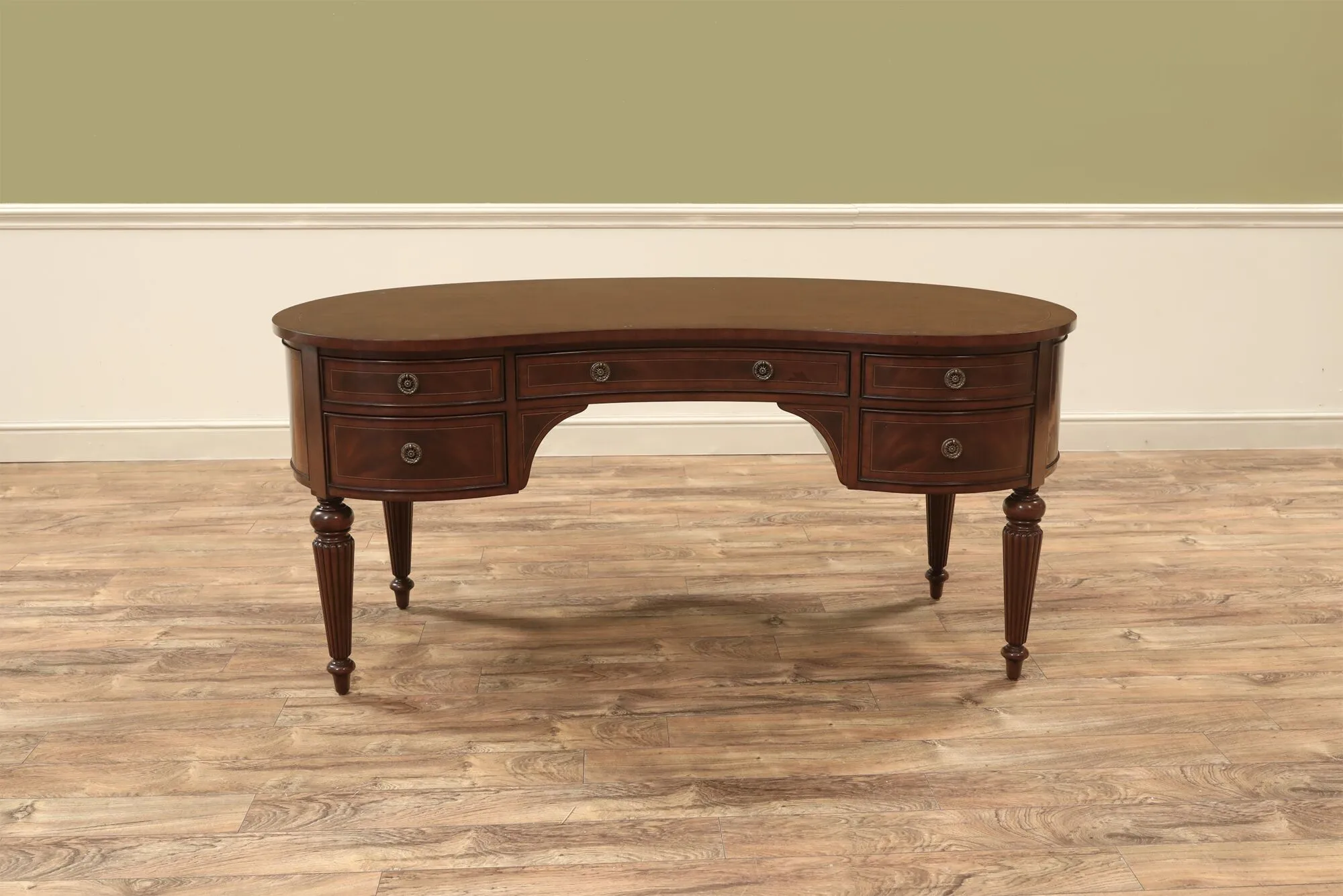 Antique Kidney Shaped Desk