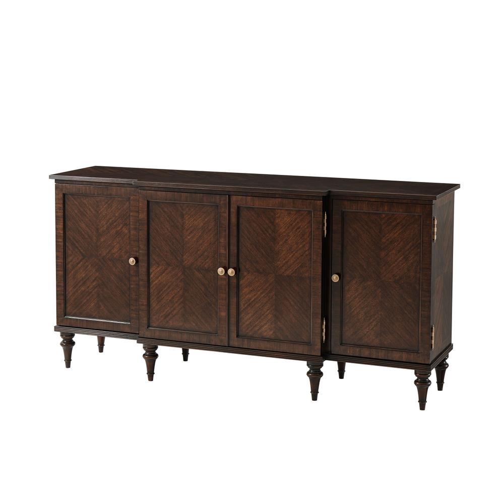 Walnut Finished Sheraton Style Sideboard for Traditional-Formal Dining Room