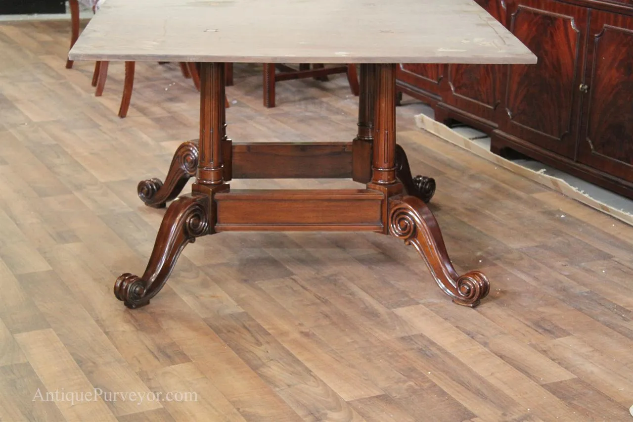 Large solid mahogany birdcage pedestal for 72 inch round dining tables