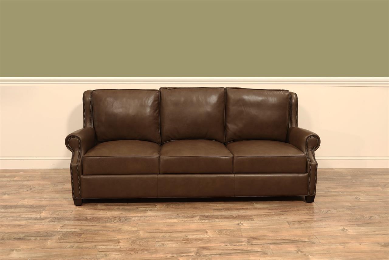 Hancock & Moore Custom Leather King-Size Sleeper Couch. Part of the Sleep Your Way