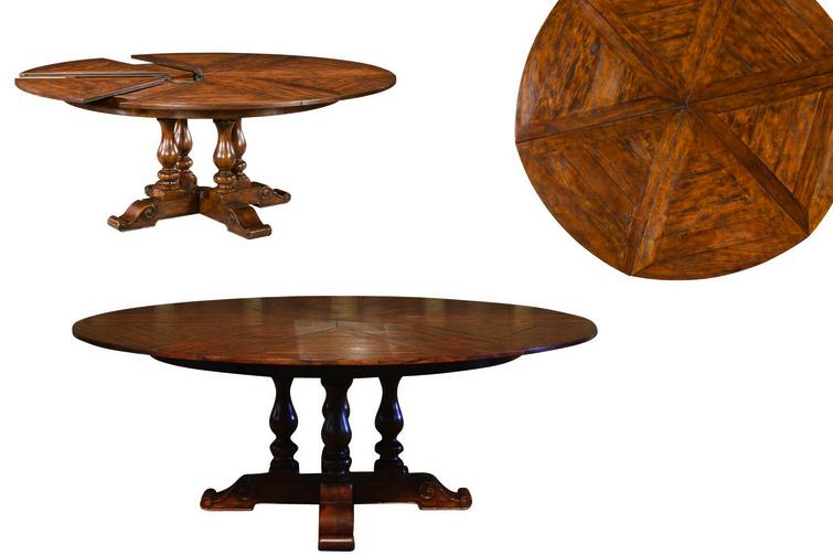 Walnut Jupe Table Theodore Alexander, Mahogany Round Dining Table With Leaves