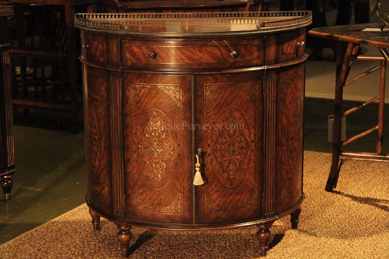 Antique Style Corner Cabinet Traditional Accent Cabinet