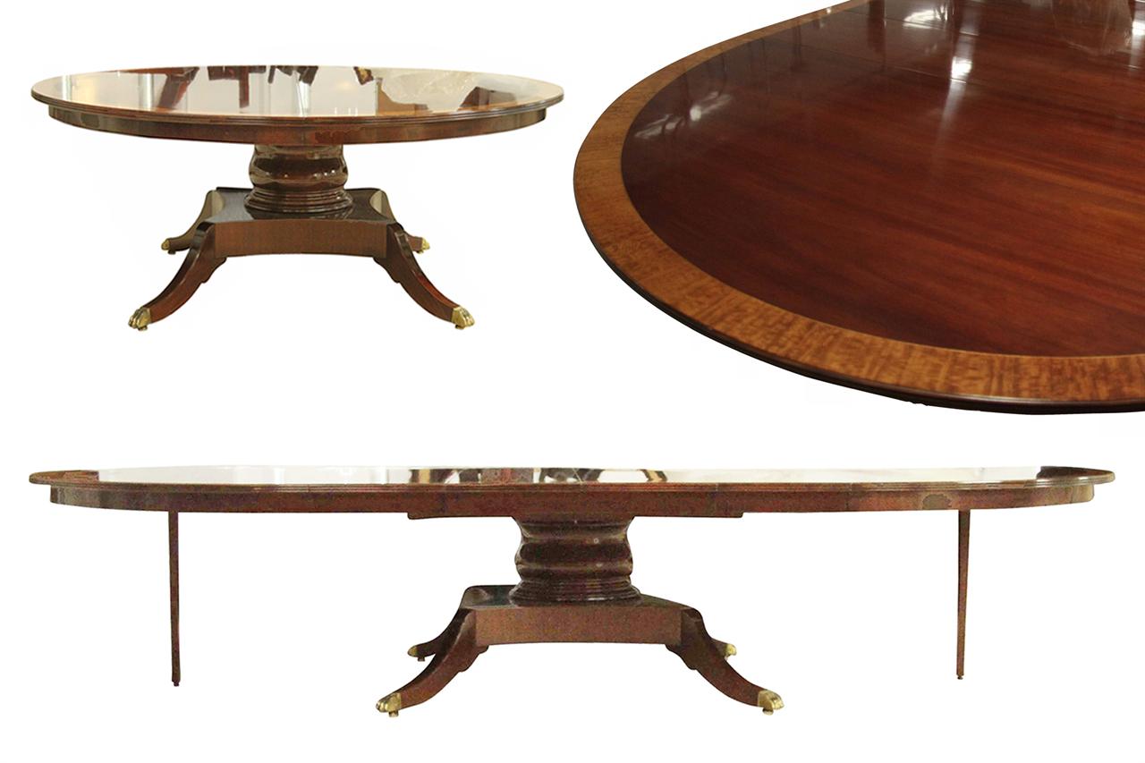84 Inch Round Mahogany Dining Table, 84 Inch Round Dining Table With Lazy Susan