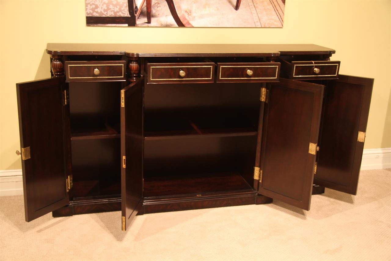 Sideboard Narrow Buffet Cabinet, Mahogany Dining Room Furniture Sideboard