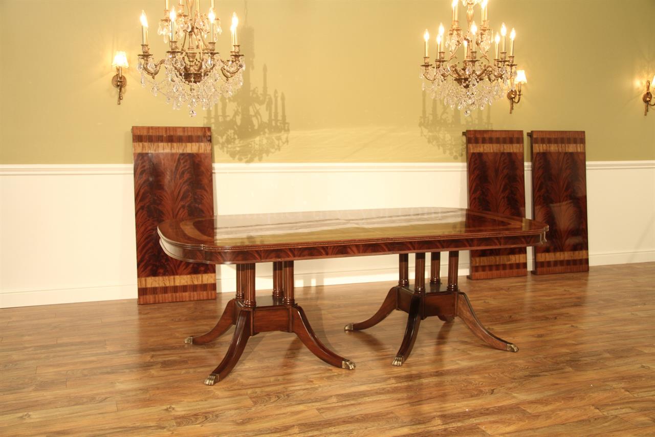 Large dining table with three leaves