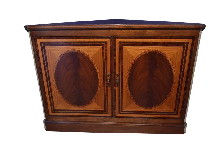 custom mahogany corner cabinet