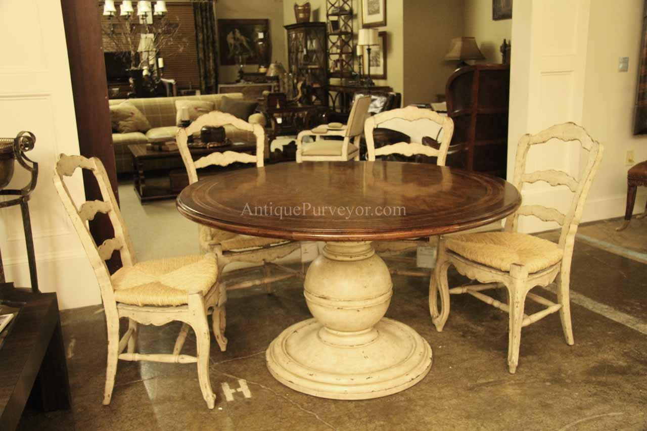 French Country Chairs Shabby Chic, Shabby Chic Round Kitchen Table And Chairs Set