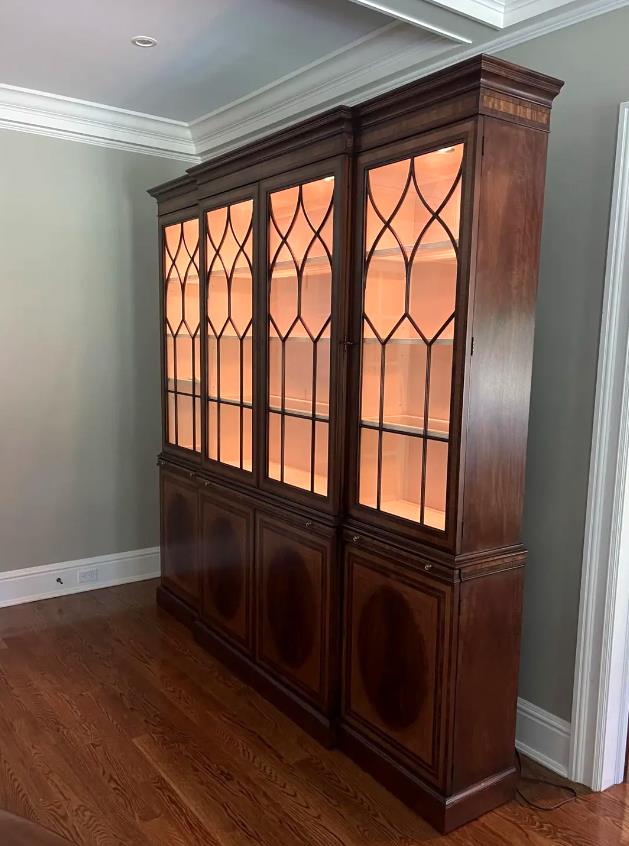 Breakfront China Cabinet Preowned