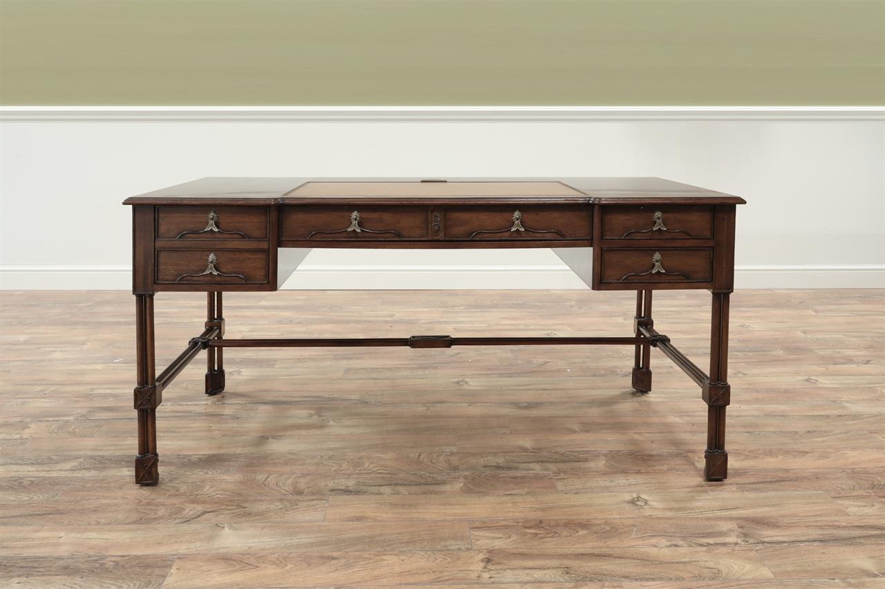 Leather Top Writing Desk by Jonathan Charles Furniture