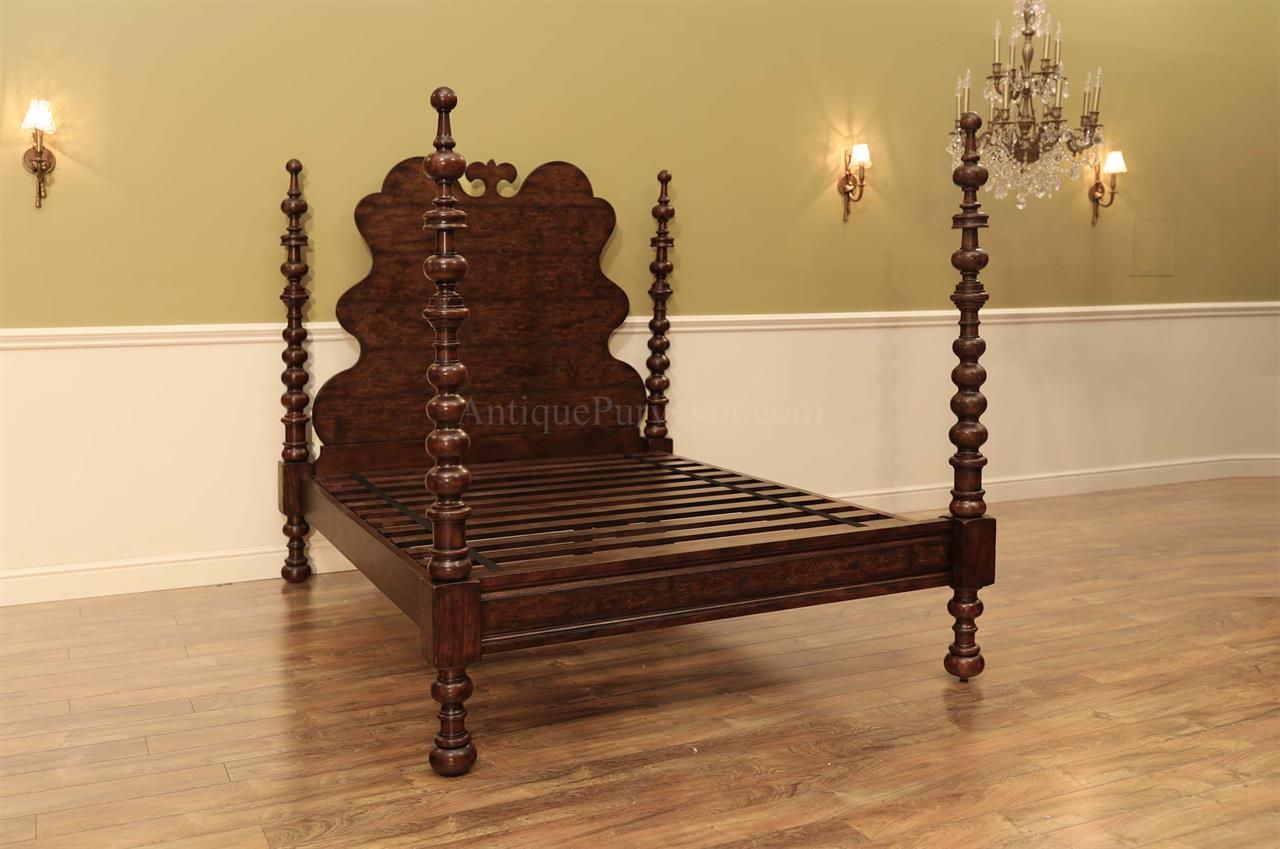 Mahogany Poster Bed By Theodore Alexander, King Size Victorian Bed