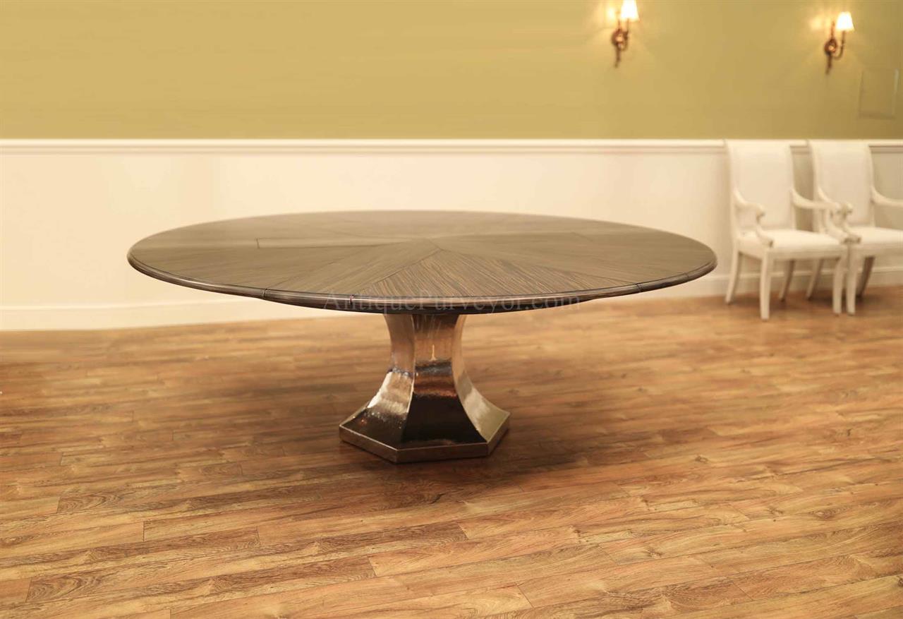 Modern Jupe Table, Exclusive Design, New Gray Finished Madagascar