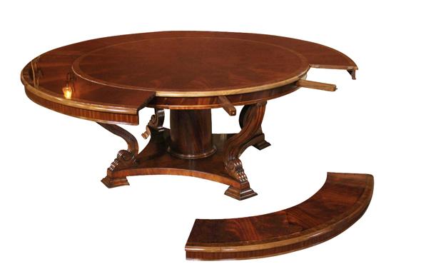 88 Round Mahogany Dining Table, How Big Does A Round Table Need To Be Seat 62