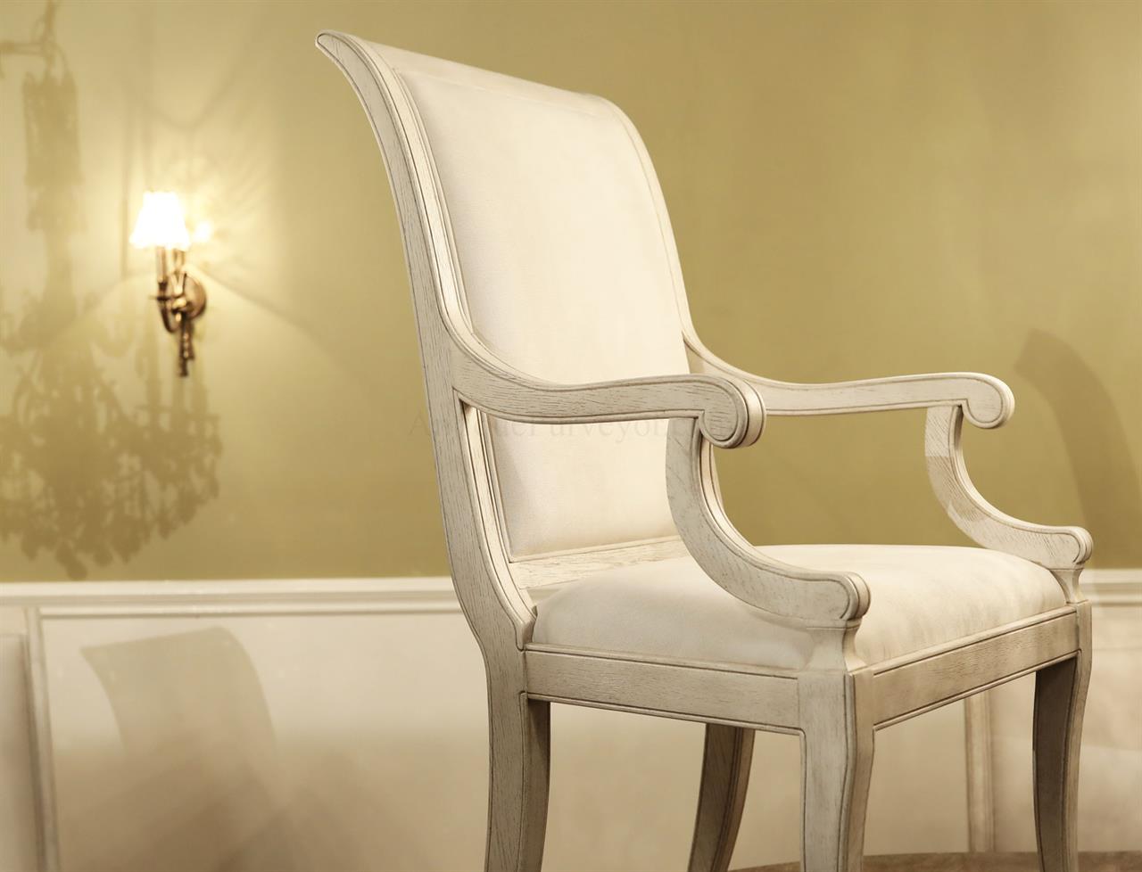 Upholstered Dining chairs ~ High End Solid White Oak Transitiona
