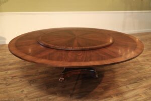 Expandable Round Dining Table for Seating 8-12 People an AP Exclusive by AntiquePurveyor